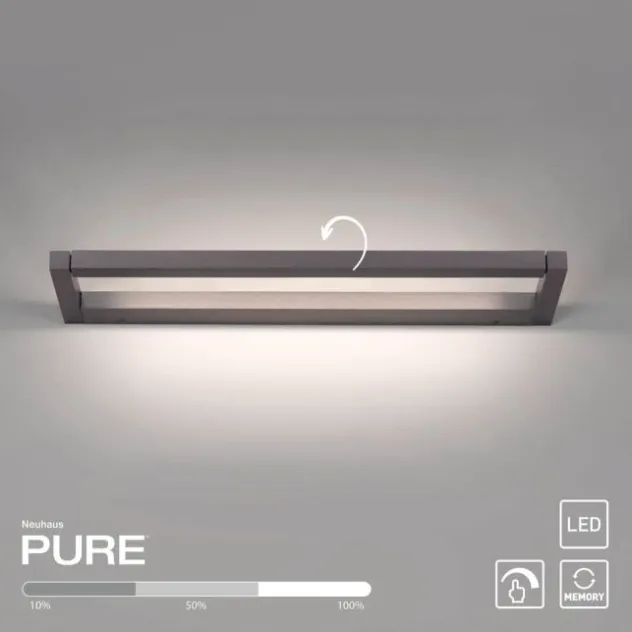 Neuhaus PURE® LED Wandleuchte PURE Puro platin drehbar dimmbar