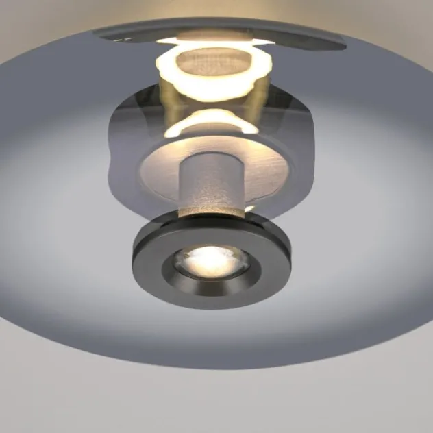 Neuhaus PURE® LED Wand- und Deckenleuchte PURE Vitrum, platin (grau), Rauchglas