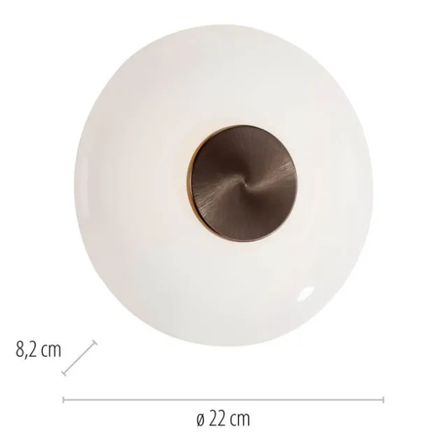 Neuhaus PURE® LED Wand- und Deckenleuchte PURE Vitrum dark-metal brown