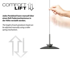 Neuhaus PURE® Pendelleuchte PURE Moon platin (grau) höhenverstellbar 3-flammig