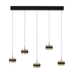 Neuhaus PURE® Pendelleuchte PURE Falling Rings,black pearl/ diamond