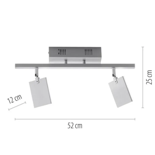 Neuhaus PURE® PURE Mira Deckenleuchte, diamond (alu), 2-flammig, dimmbar, CCT