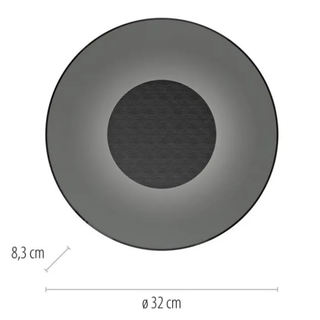 Neuhaus PURE® Wandleuchte PURE Moon platin dimmbar Wohnzimmer Küche