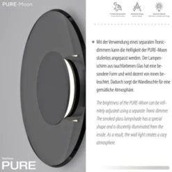 Neuhaus PURE® Wandleuchte PURE Moon platin dimmbar Wohnzimmer Küche