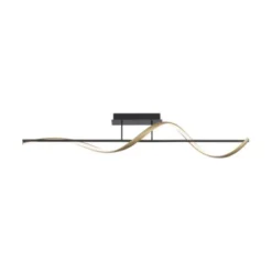 Paul Neuhaus LED Deckenleuchte Q-SWING anthrazit mit messing matt Smarthome
