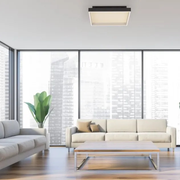 Paul Neuhaus LED Deckenleuchte Q-MAGONG schwarz Smarthome App dimmbar