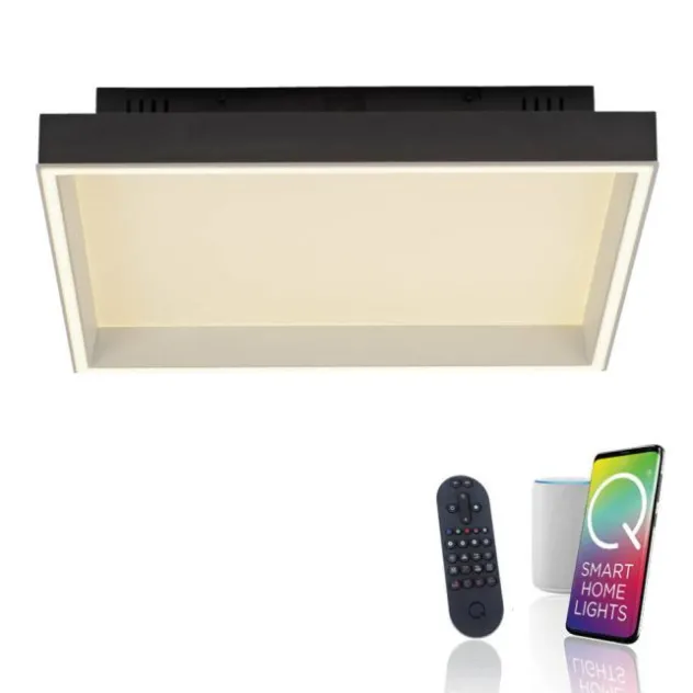 Paul Neuhaus LED Deckenleuchte Q-MAGONG schwarz Smarthome App dimmbar