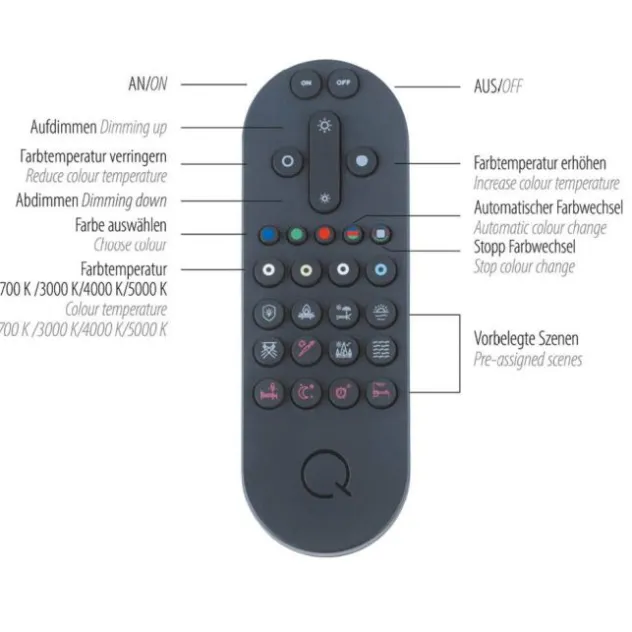 Paul Neuhaus LED Deckenleuchte Q-MAGONG schwarz Smarthome App dimmbar