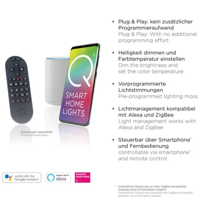 Paul Neuhaus LED Deckenleuchte Q-KALINA weiss Smarthome steuerbar App