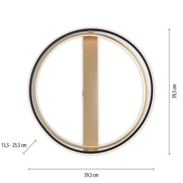 Paul Neuhaus LED Deckenleuchte Q-BELUGA messing matt dimmbar Smart Home