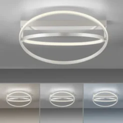 Paul Neuhaus LED Deckenleuchte Q-BELUGA silber dimmbar Smart Home