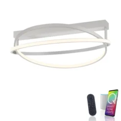 Paul Neuhaus LED Deckenleuchte Q-BELUGA silber dimmbar Smart Home