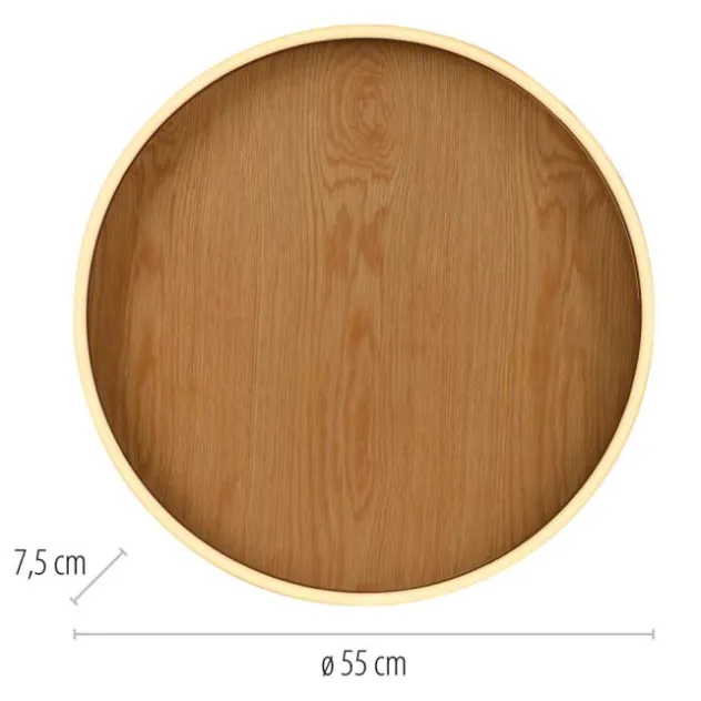 Paul Neuhaus LED Deckenleuchte SVEJA, Holz-natur
