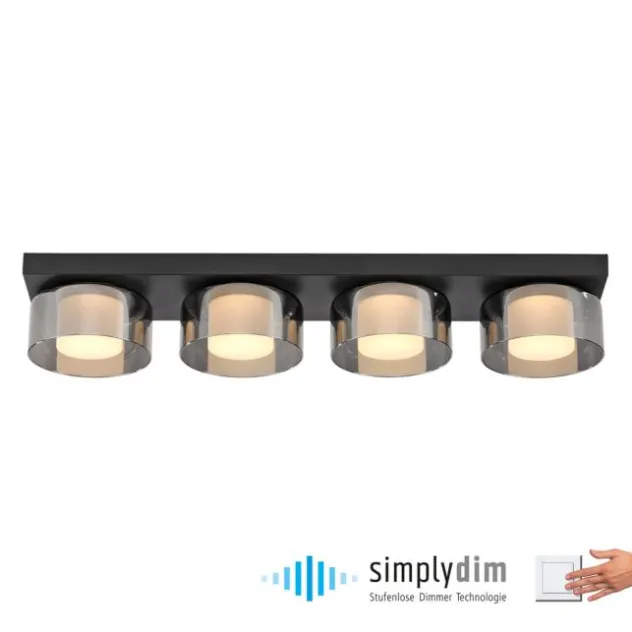 Paul Neuhaus LED Deckenleuchte 4 flammig dimmbar per Switchmo