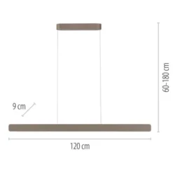 Paul Neuhaus LED Pendelleuchte Q-STRETTO, bronce,