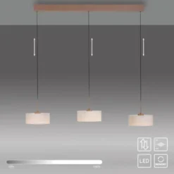 Paul Neuhaus LED Pendelleuchte MARIKA, sand, 3 flammig
