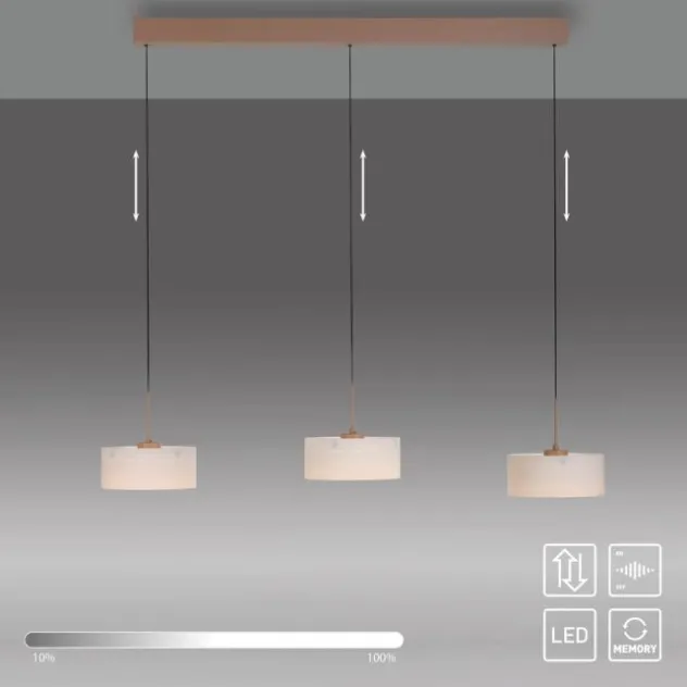 Paul Neuhaus LED Pendelleuchte MARIKA, sand, 3 flammig