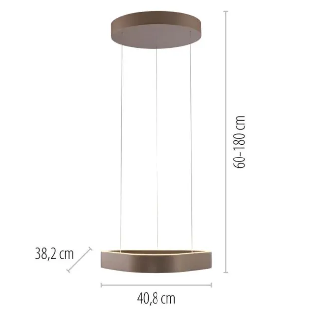 Paul Neuhaus LED Pendelleuchte Q-STRETTO, bronce