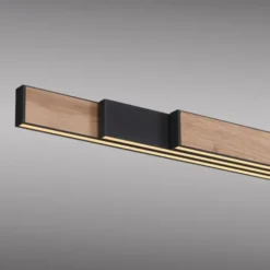 Paul Neuhaus LED Pendelleuchte ADRIANA SQUARE, Holz-natur, Touchdimmer