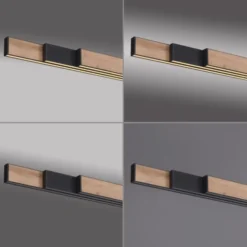 Paul Neuhaus LED Pendelleuchte ADRIANA SQUARE, Holz-natur, Touchdimmer