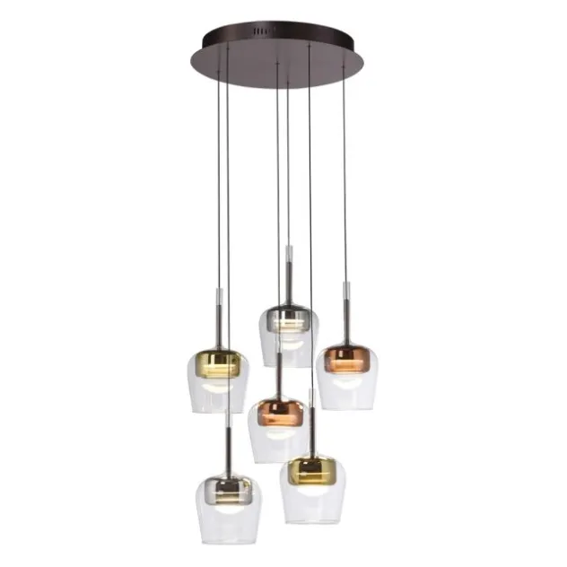 Paul Neuhaus LED Pendelleuchte Q-KON 6-flammig mehrfarbig Smart Home