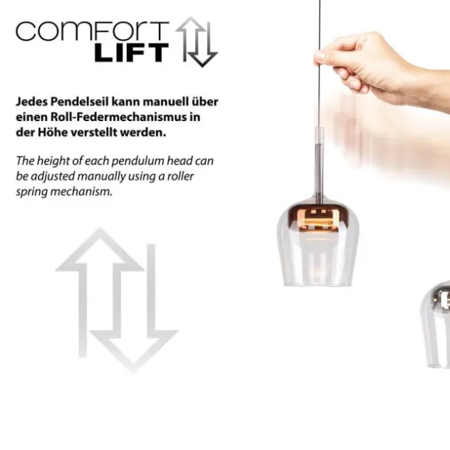 Paul Neuhaus LED Pendelleuchte Q-KON 3-flammig mehrfarbig Smart Home