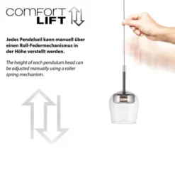 Paul Neuhaus LED Pendelleuchte Q-KON 1-flammig silber Smart Home App