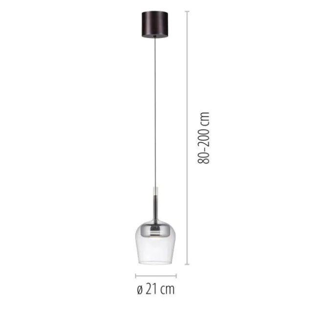Paul Neuhaus LED Pendelleuchte Q-KON 1-flammig silber Smart Home App
