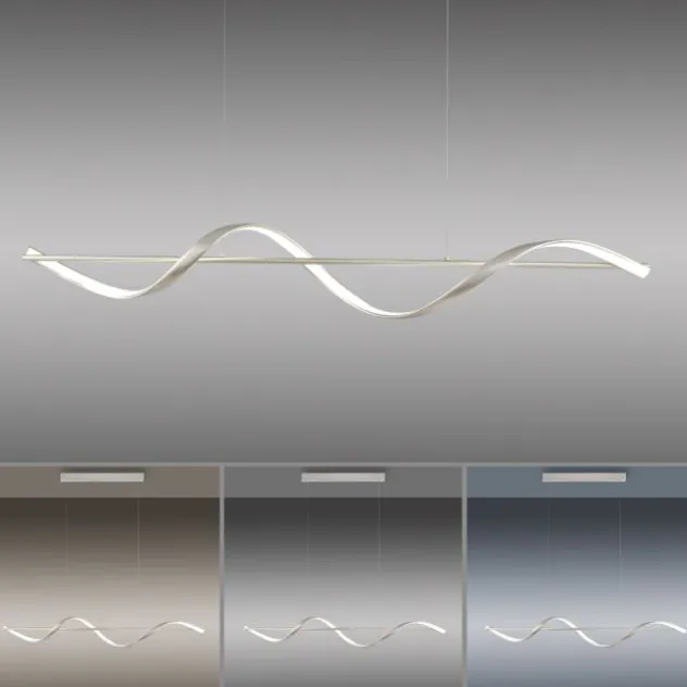Paul Neuhaus LED Pendelleuchte Q-SWING silber Smart Home dimmbar FB