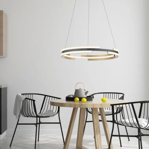 Paul Neuhaus LED Pendelleuchte Q-BELUGA messing matt Smart Home dimmbar