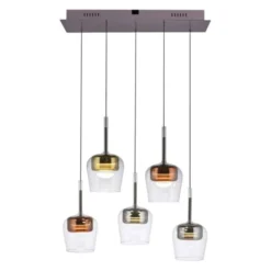 Paul Neuhaus LED Pendelleuchte Q-KON 5-flammig mehrfarbig Smart Home