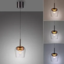 Paul Neuhaus LED Pendelleuchte Q-KON 1-flammig kupfer Smart Home App