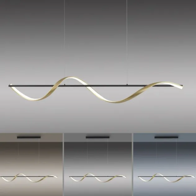Paul Neuhaus LED Pendelleuchte Q-SWING anthrazit messing matt Smart Home