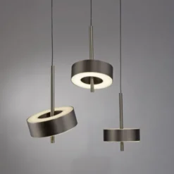 Paul Neuhaus LED Pendelleuchte Q-ROTATE 3 flammig braun höhenverstellbar