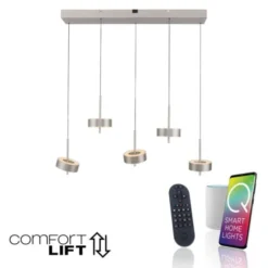 Paul Neuhaus LED Pendelleuchte Q-ROTATE 5flammig höhenverstellbar Smarthome