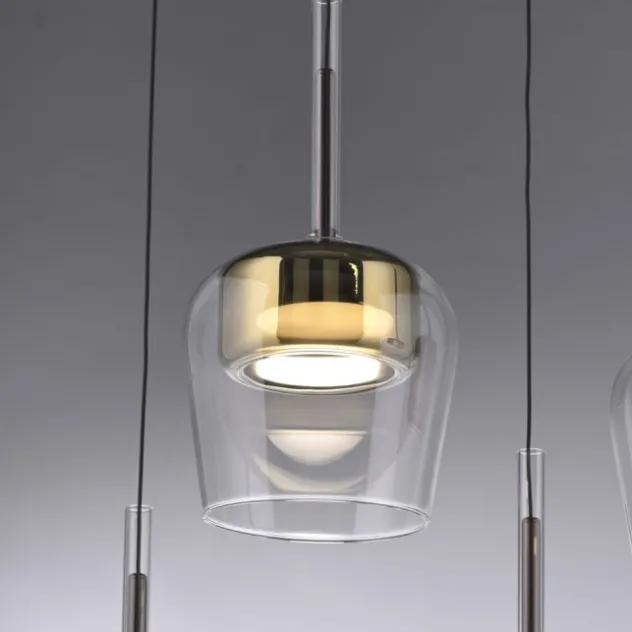 Paul Neuhaus LED Pendelleuchte Q-KON 1-flammig gold Smart Home App