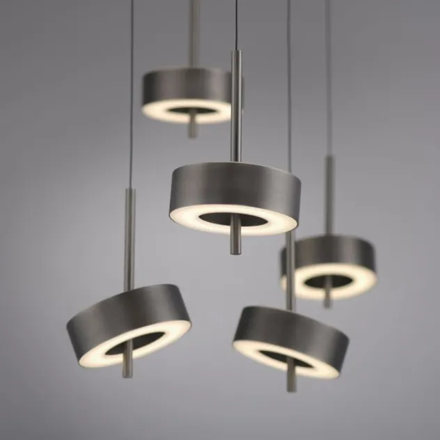 Paul Neuhaus LED Pendelleuchte Q-ROTATE 5 flammig braun höhenverstellbar