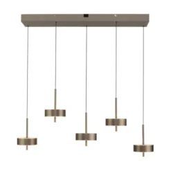 Paul Neuhaus LED Pendelleuchte Q-ROTATE 5 flammig braun höhenverstellbar