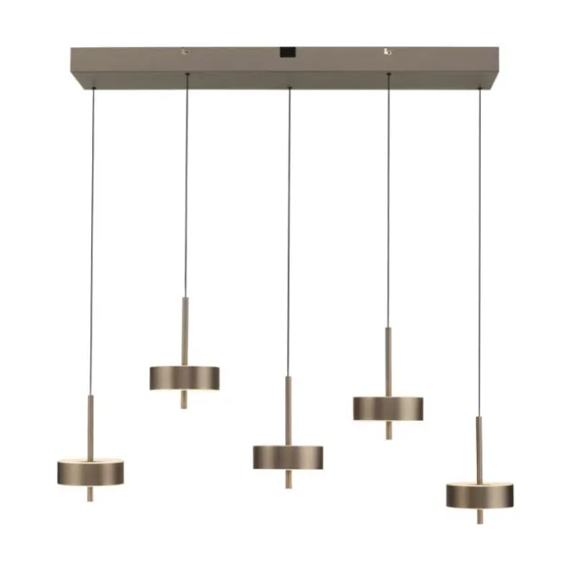 Paul Neuhaus LED Pendelleuchte Q-ROTATE 5 flammig braun höhenverstellbar