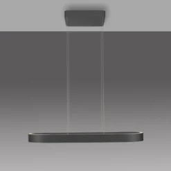 Paul Neuhaus LED Pendelleuchte Q-STRETTO, schwarz, mit Fernbedienung