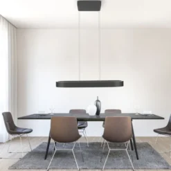 Paul Neuhaus LED Pendelleuchte Q-STRETTO, schwarz, mit Fernbedienung