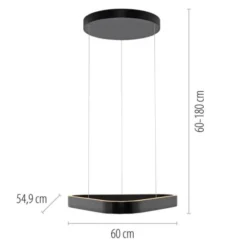 Paul Neuhaus LED Pendelleuchte Q-STRETTO, schwarz,