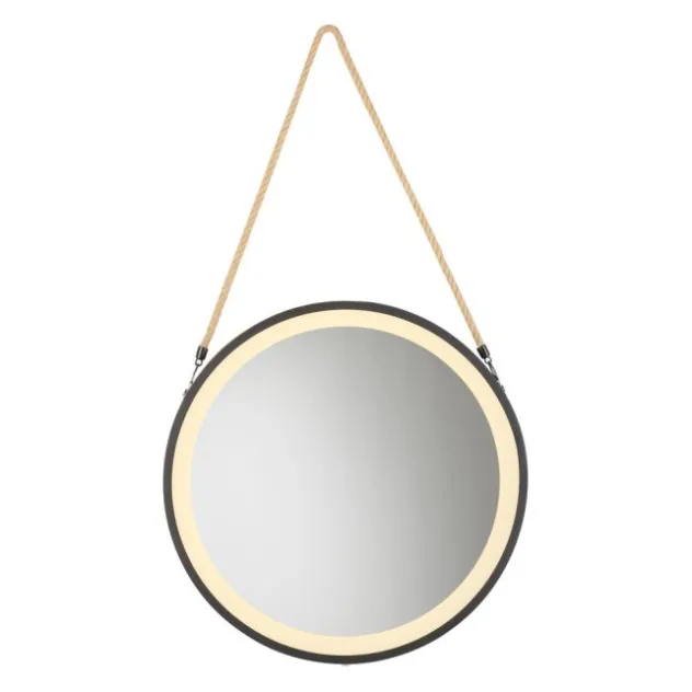 Paul Neuhaus LED Spiegel VIDRO, schwarz,