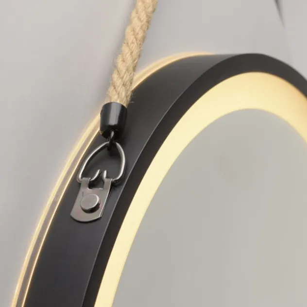 Paul Neuhaus LED Spiegel VIDRO, schwarz,