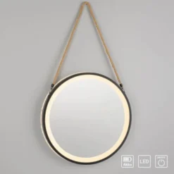 Paul Neuhaus LED Spiegel VIDRO, schwarz,