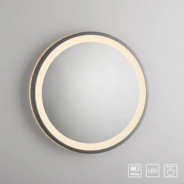 Paul Neuhaus LED Spiegel VIDRO, grau,