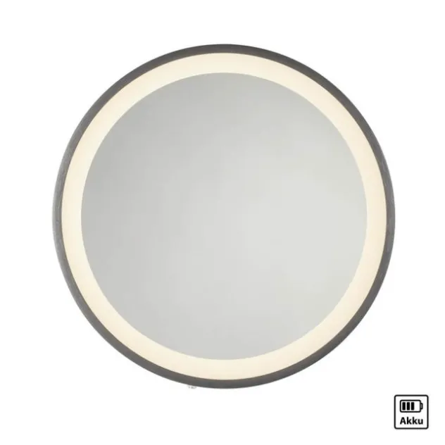 Paul Neuhaus LED Spiegel VIDRO, grau,