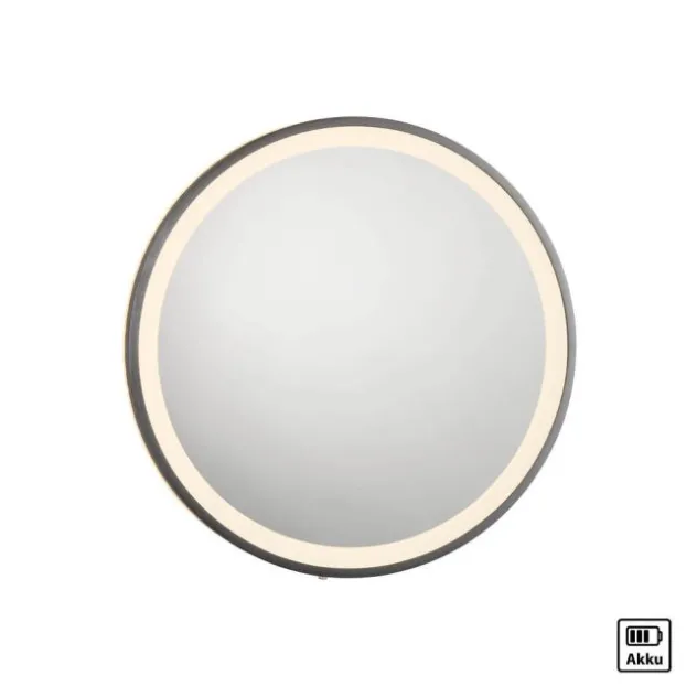 Paul Neuhaus LED Spiegel VIDRO, grau