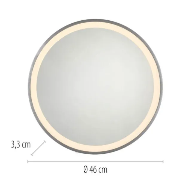 Paul Neuhaus LED Spiegel VIDRO, grau