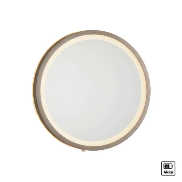 Paul Neuhaus LED Spiegel VIDRO, bronce,